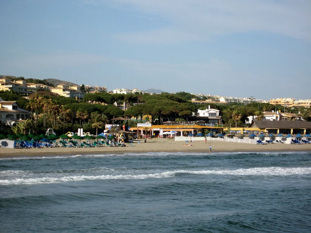 Playa de Cabopino golden sand and protected Artola dunes in Marbella