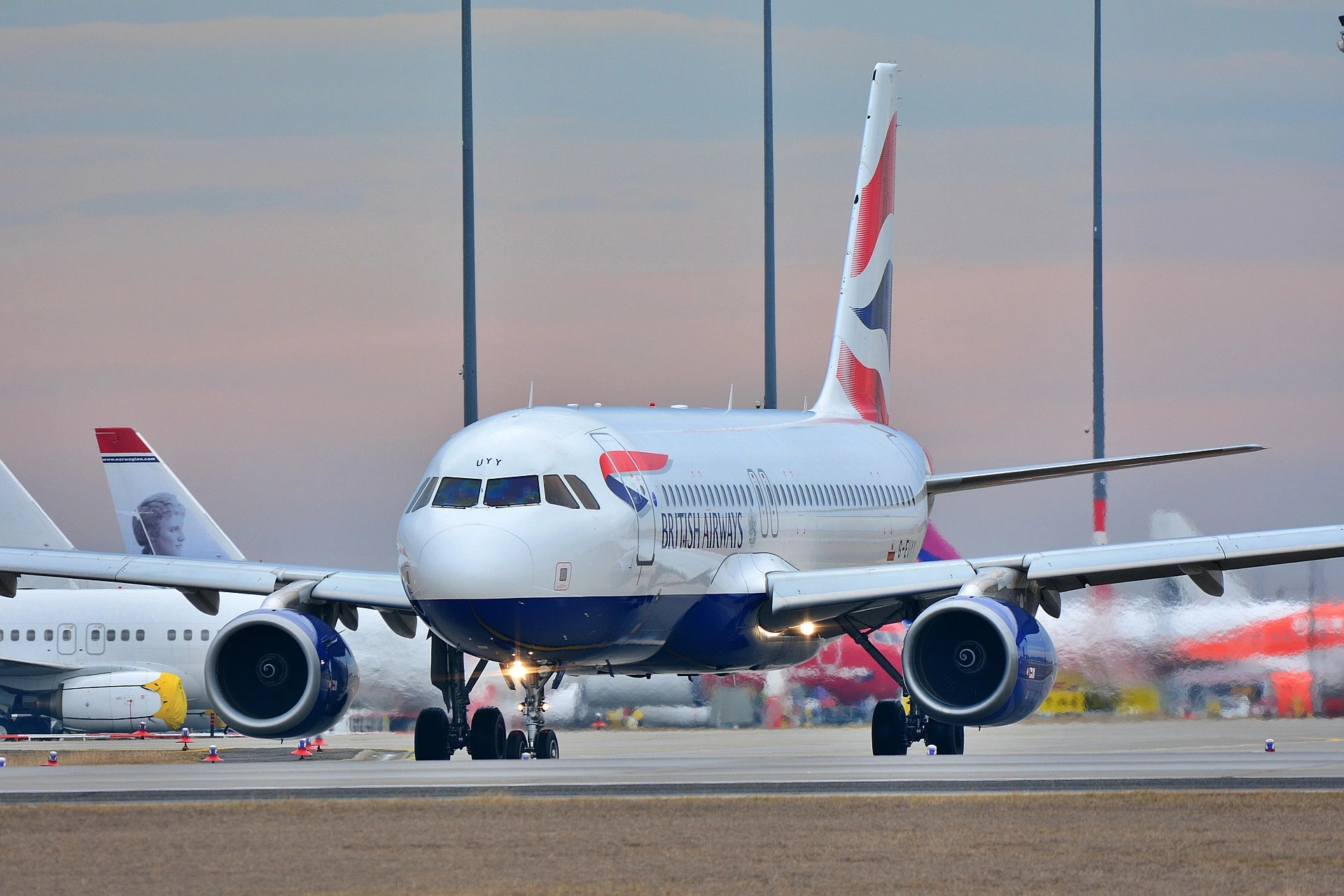 an airplane from malaga airport to marbella